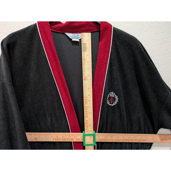 RCA Robe Corporation of America Robe Men's 1X Black Red with Tie Classic Vintage - Picture 4 of 14